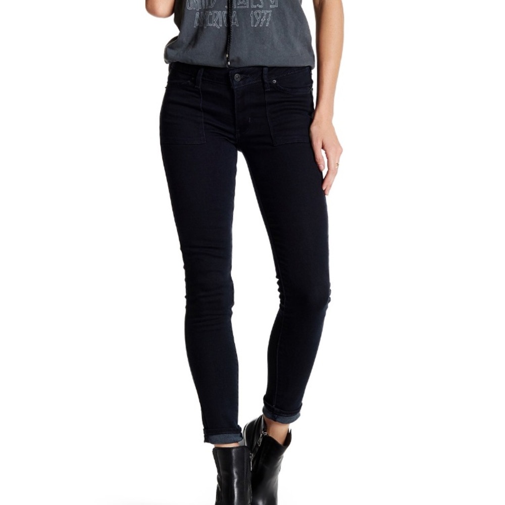 LEVI’S 711 SKINNY DARK WASH UTILITY POCKET JEANS